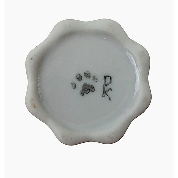 Vintage Porcelain Mini Creamer Sugar Set Floral Design Berries Leaves Gold Trim - Picture 10 of 10